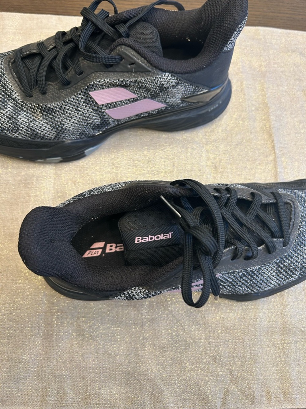 Babolat Ortholite Jet Tere AC Women 10 Black & Gray Tennis Shoes with Pink Logo - Picture 6 of 13